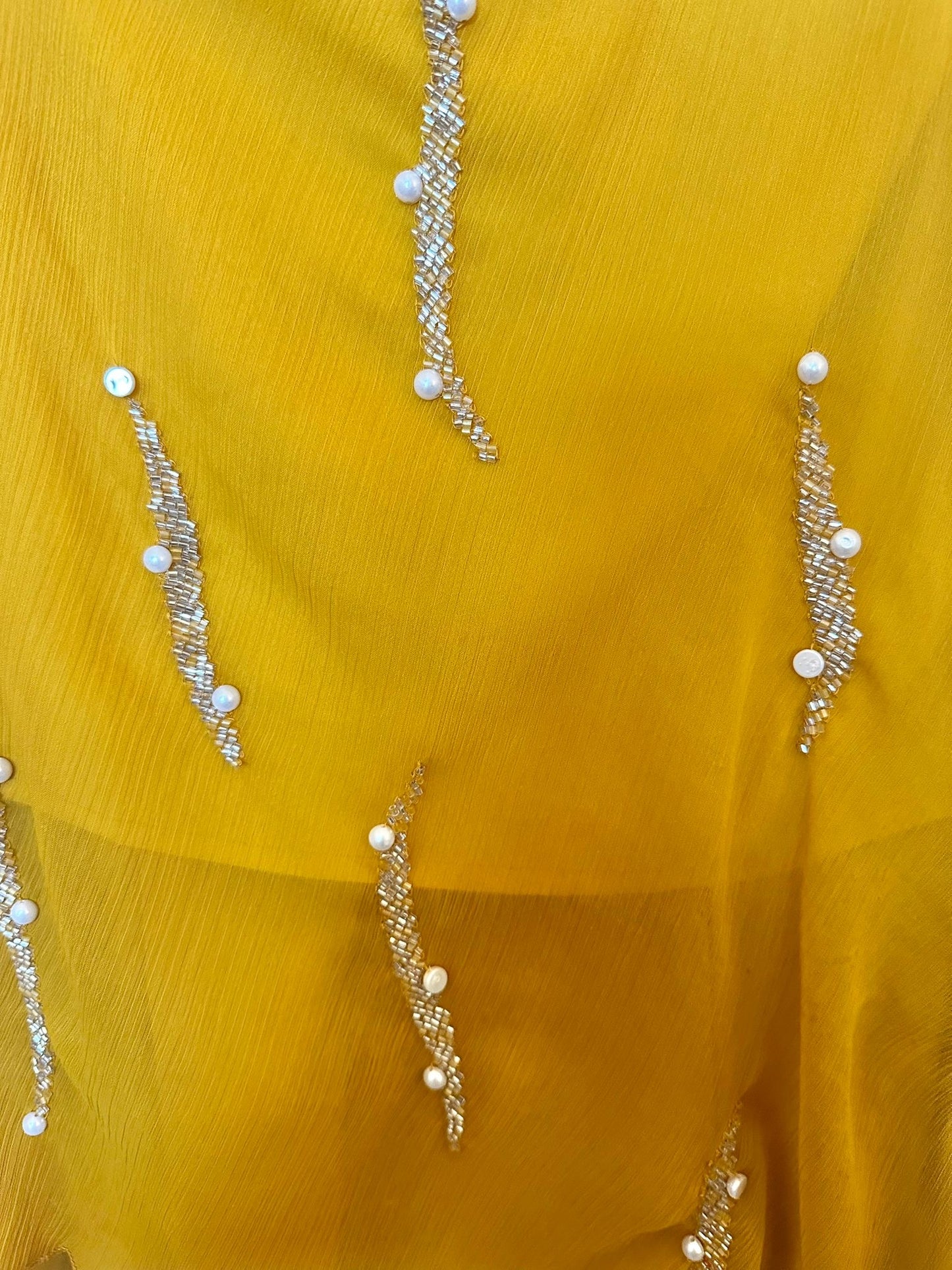 Mustard yellow dhoti set