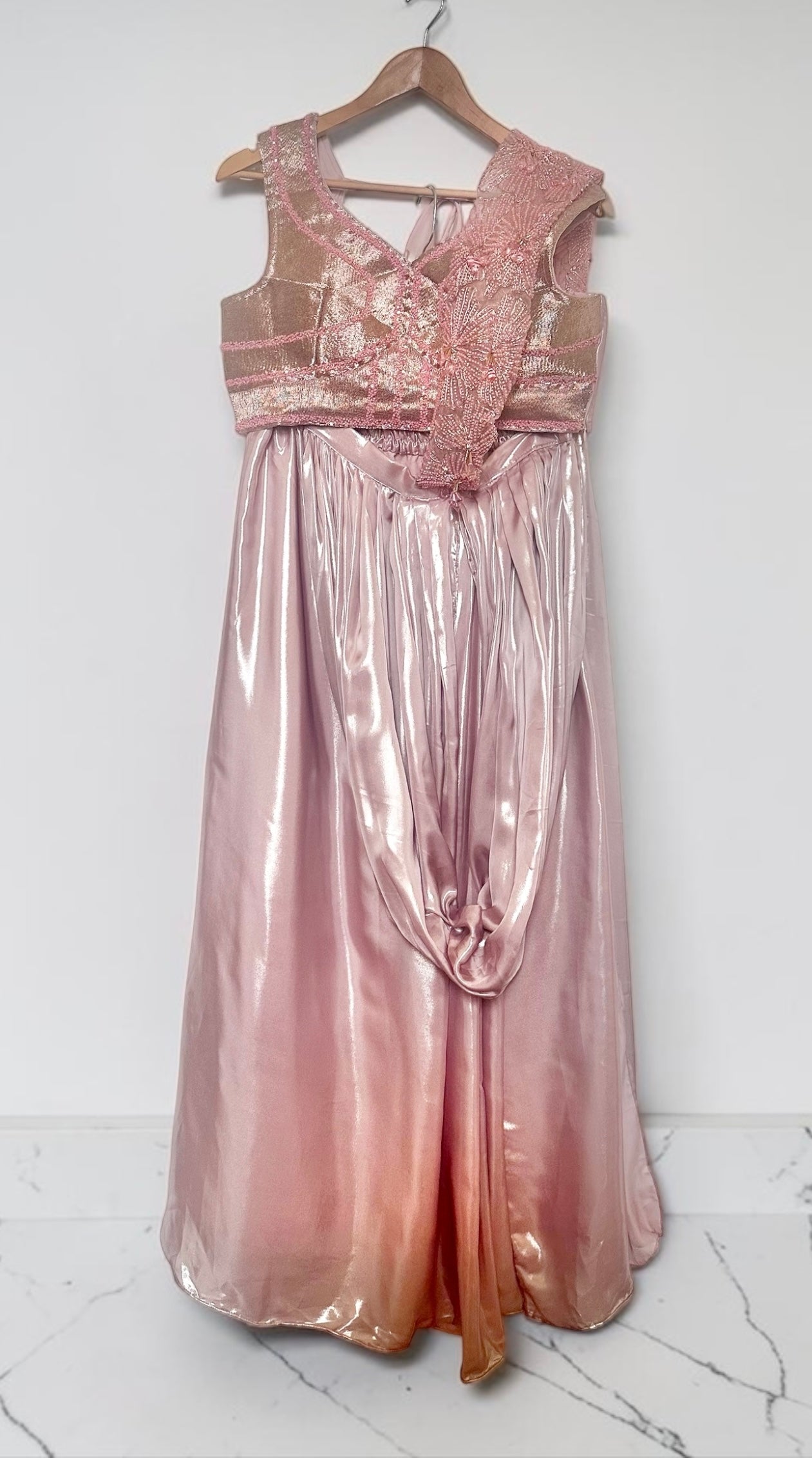 Pink lehenga saree