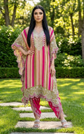 Striped multi-colored kaftaan set