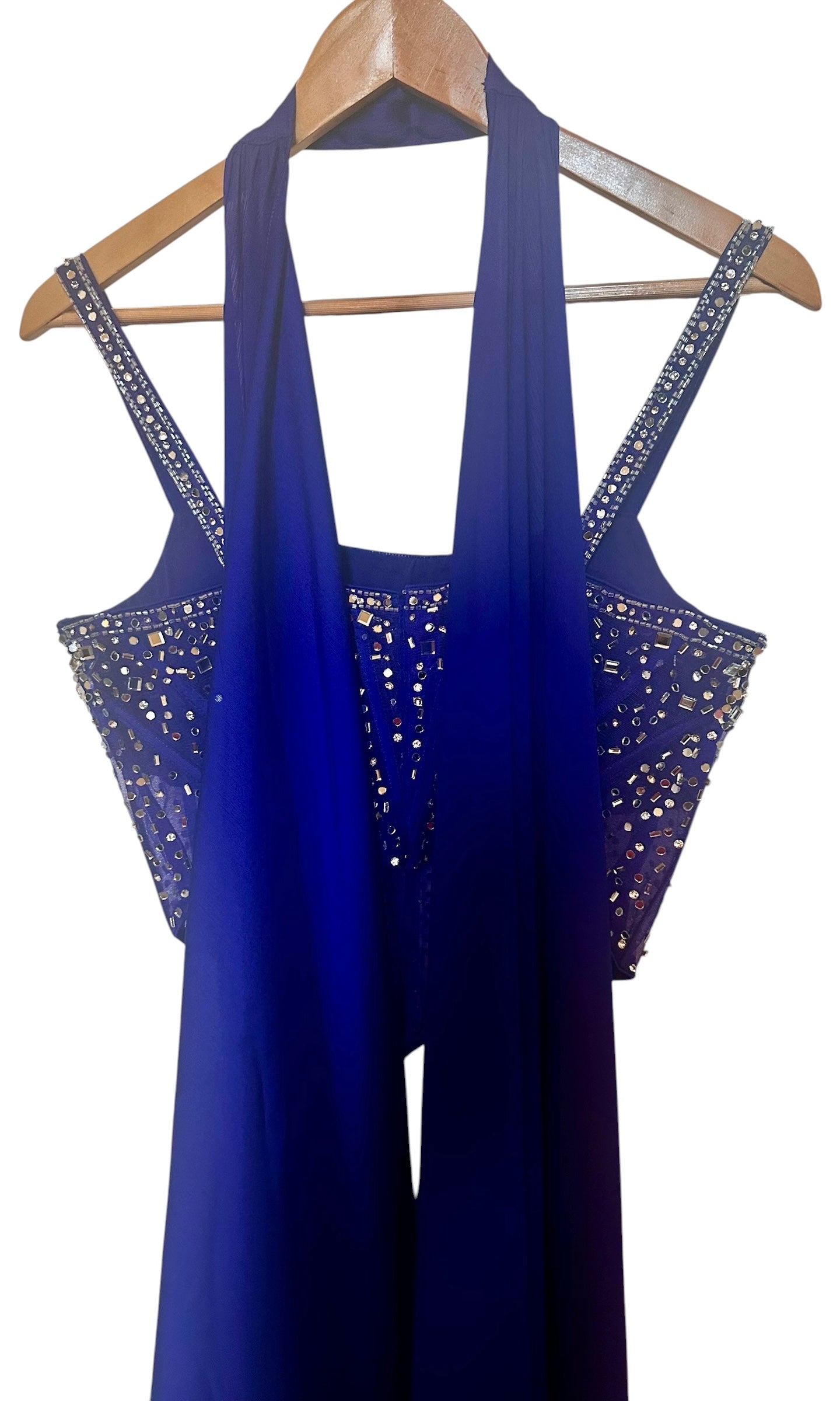 Electric blue dhoti skirt set
