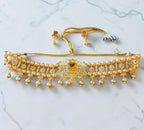 Yellow topaz ad choker set