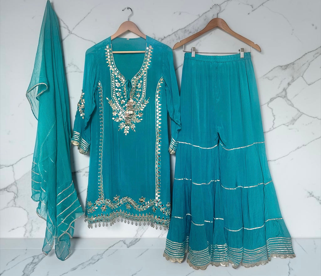 Turquoise garara suit