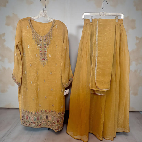 Beige Sharara suit