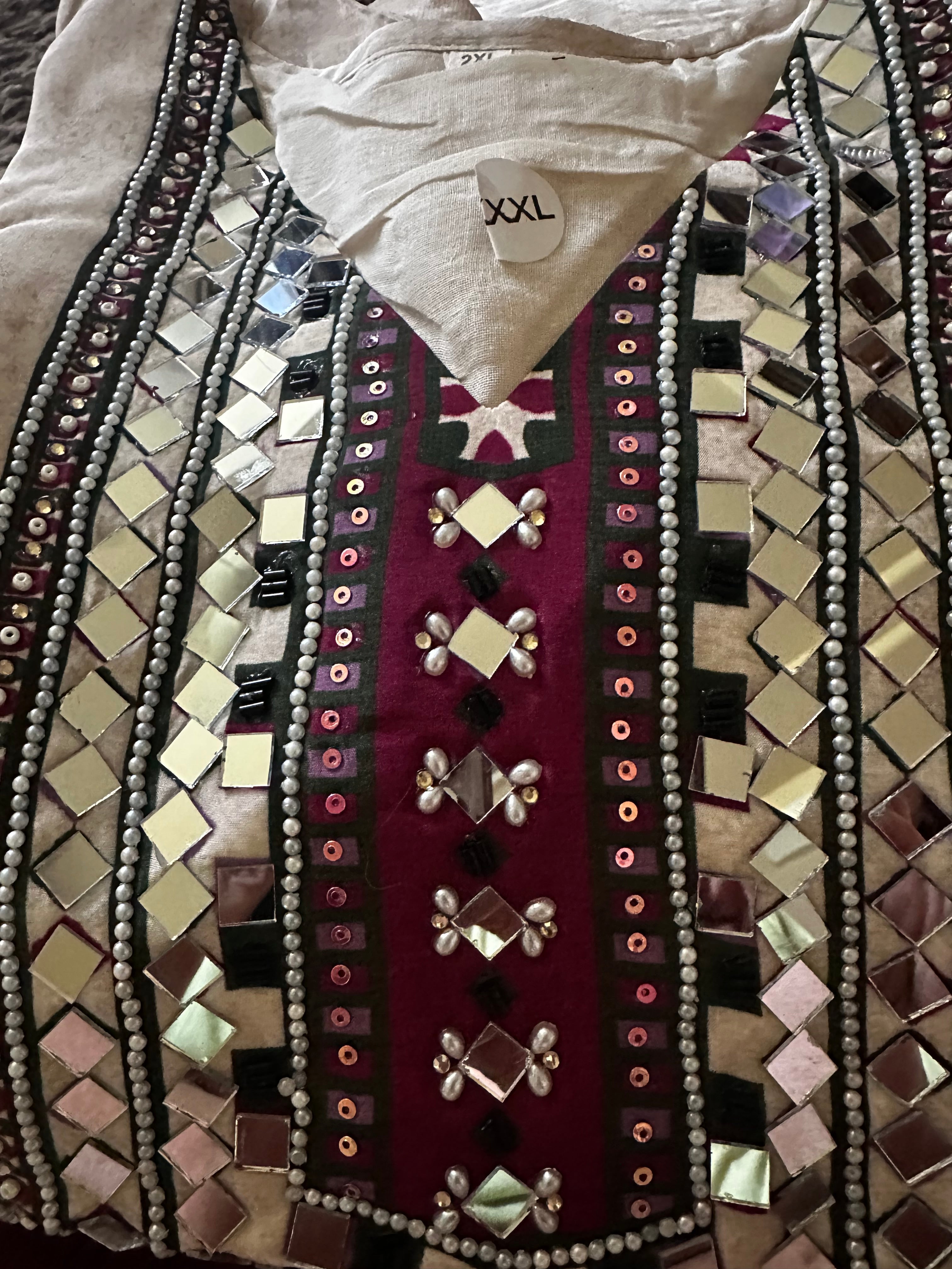 Ivory printed Sharara suit