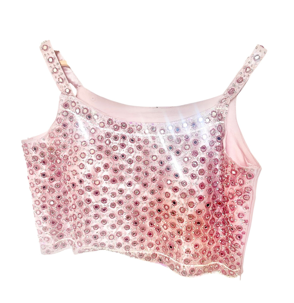 Pink sequins lehenga