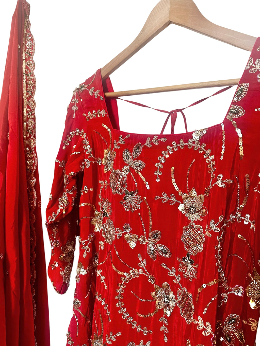 Rustish orange sharara set