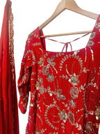 Rustish orange sharara set