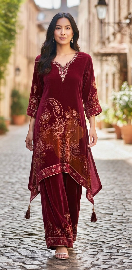 Wine color co-ord set
