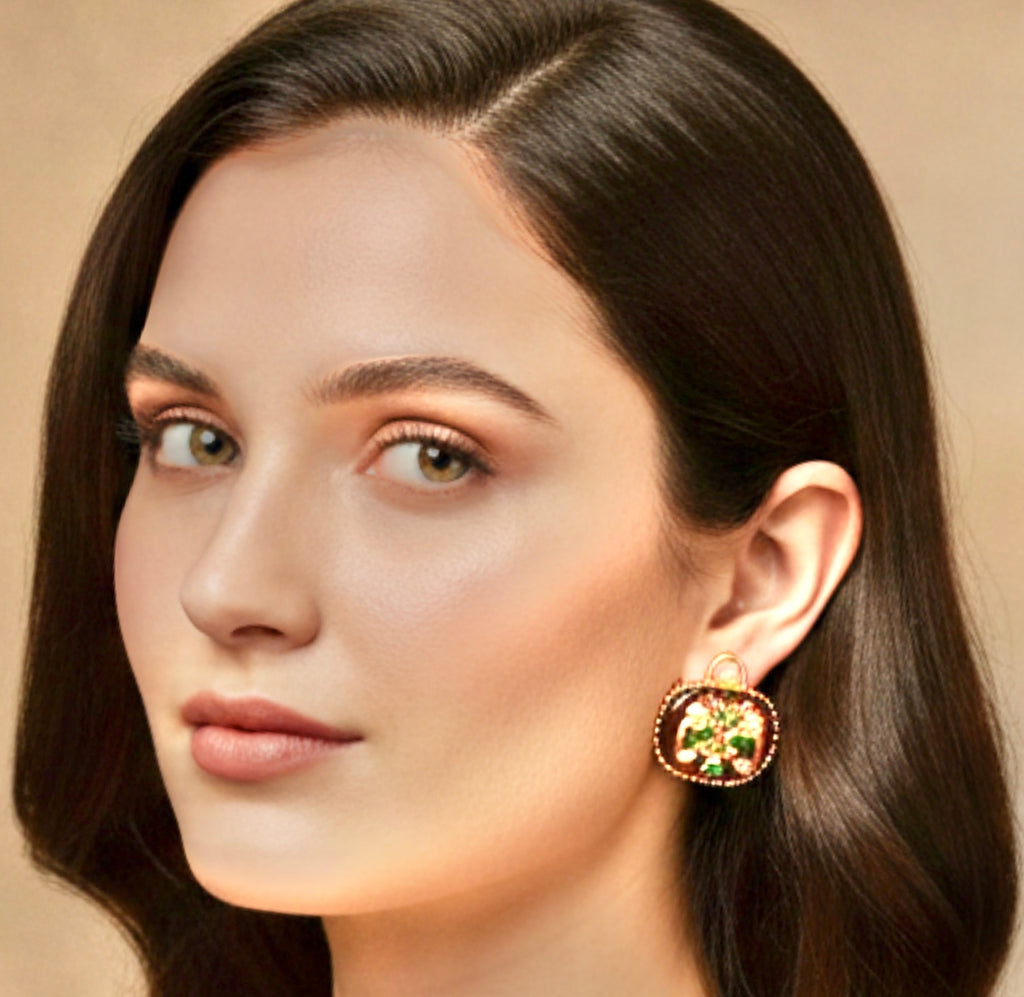 Pink stone studs