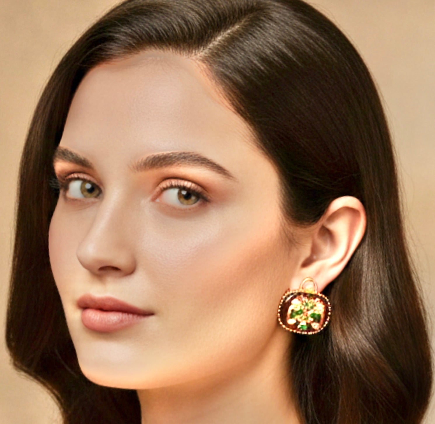 Pink stone studs