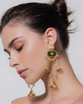 Emerald green jhumkaa earrings