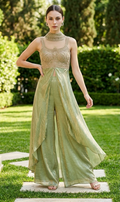 Sage green strappy suit