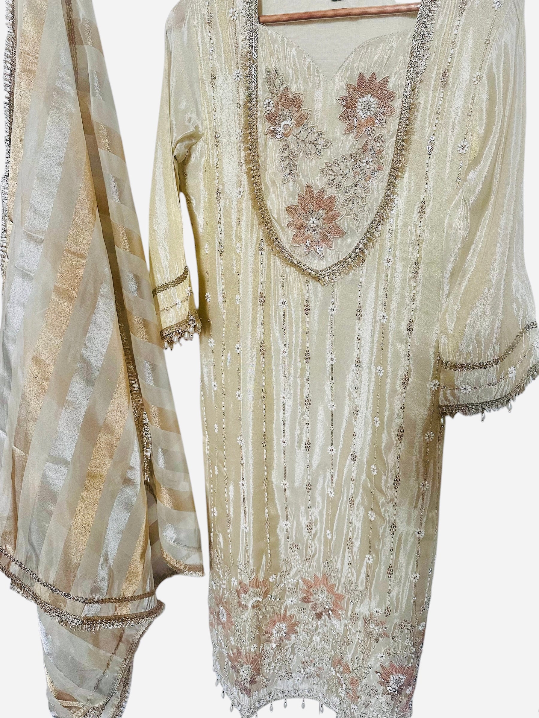 Ivory colored suit