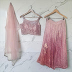Pink sequins lehenga