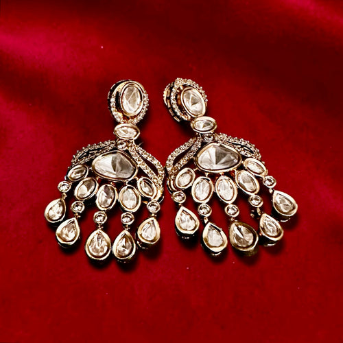 Clear Polki earrings