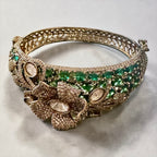 Emerald green ad bracelet