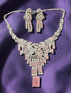 Peacock motif pink stone ad set
