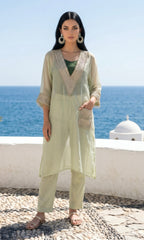Mint green kaftaan set