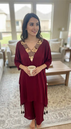 Wine color co-ord set