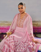 Pink anarkali suit