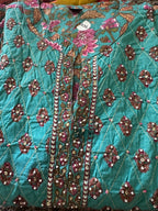 Blue printed anarkali suit