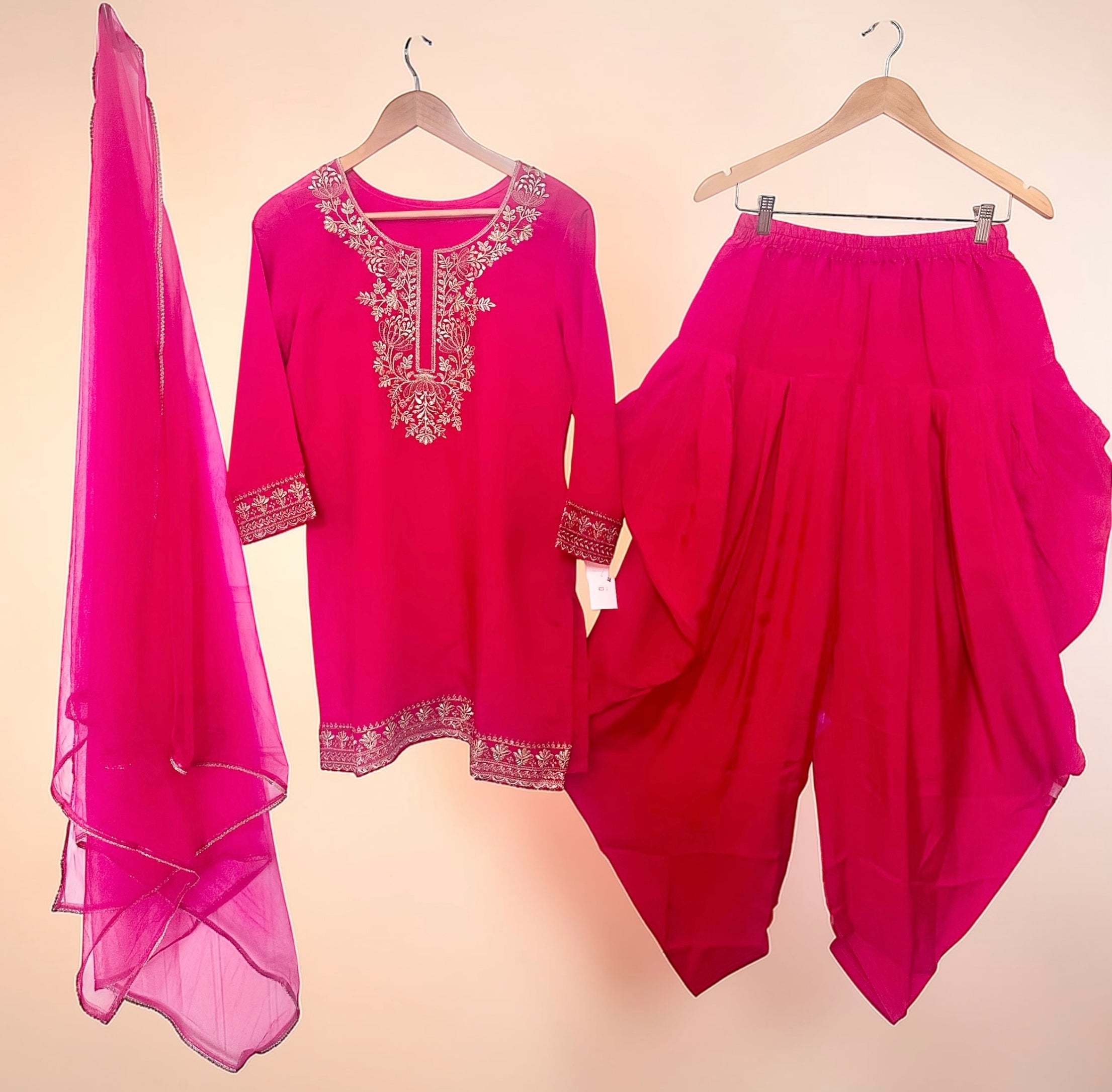 Hot pink salwaar suit