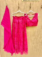 Hot pink skirt set