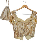 Ivory n gold drape