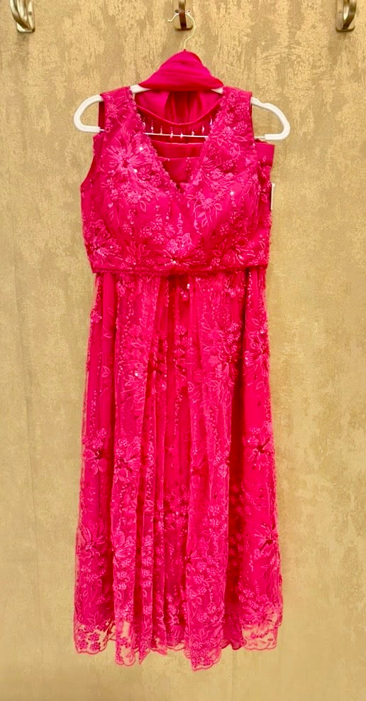 Hot pink skirt set