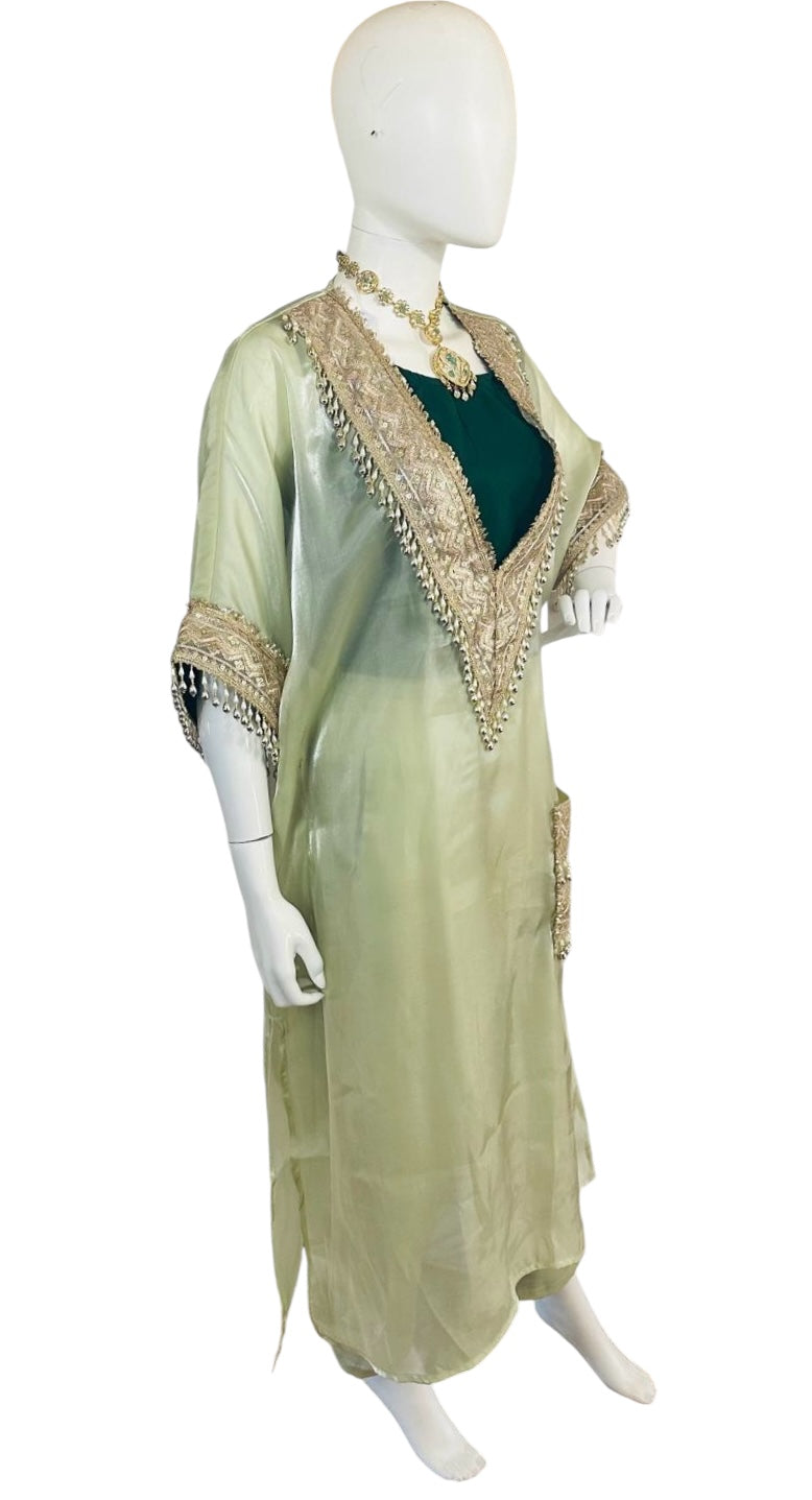 Sea-green kaftaan set