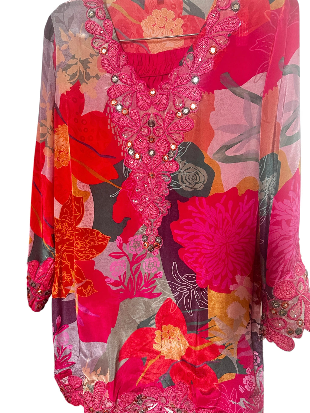 Floral printed farshi salwaar suit