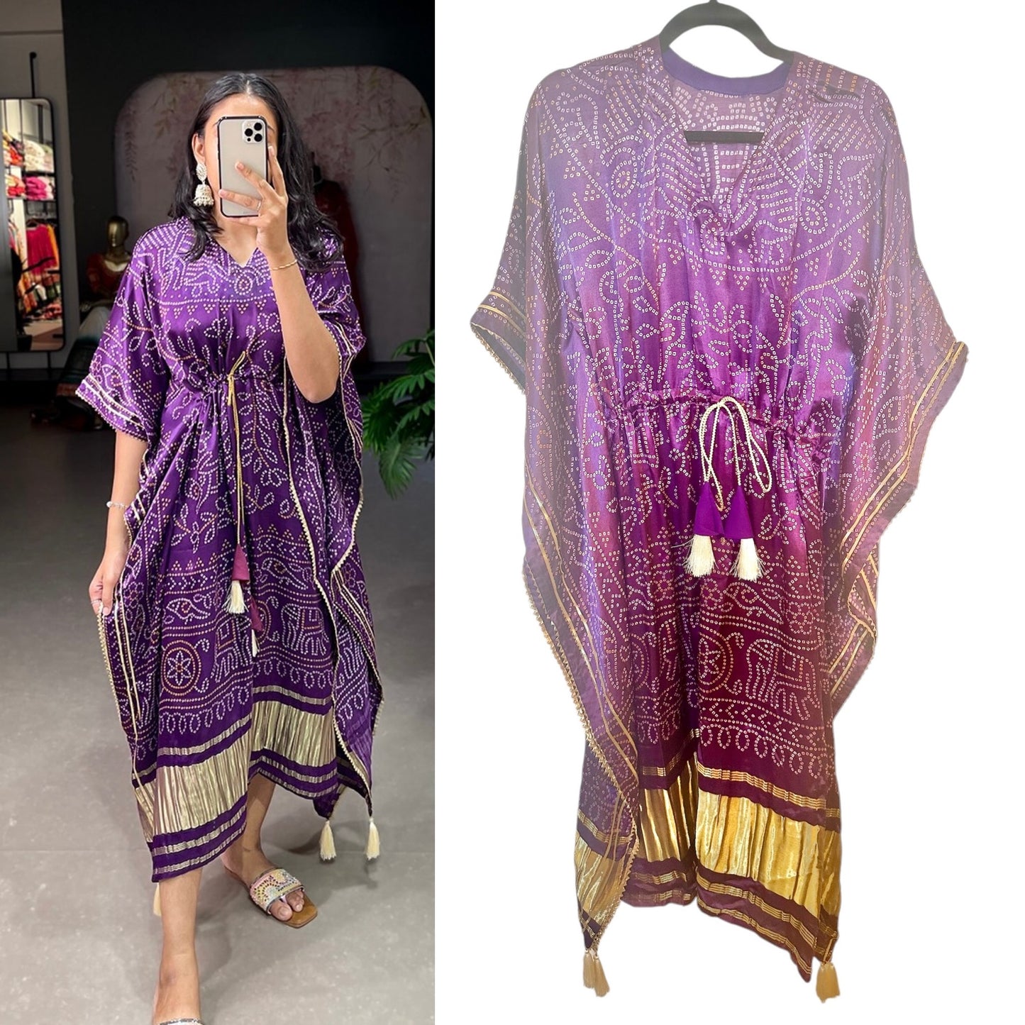 Purple kaftaan dress