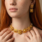 Gold finish choker set