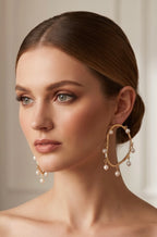 Contemporary pearl earrings