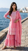 Pink garara suit
