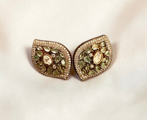 Blue stone ad earrings