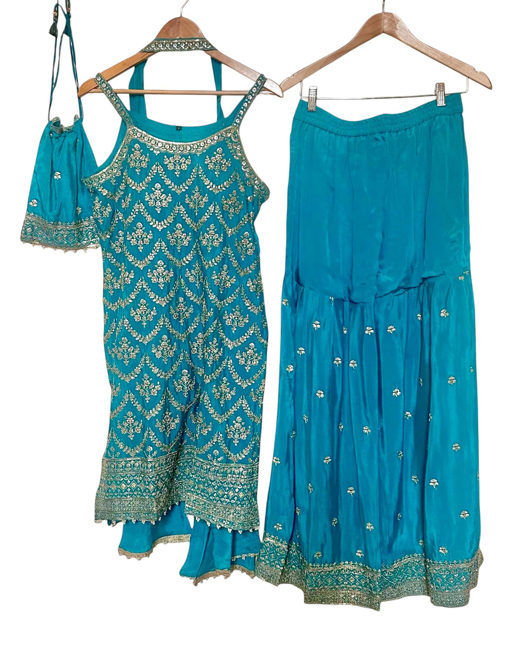 Turquoise garara set