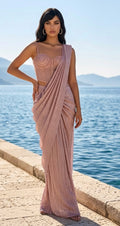 Lavender corset saree
