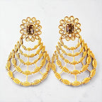 Lavender gold finish earrings