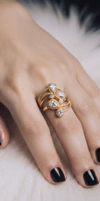 Ad gold finish ring