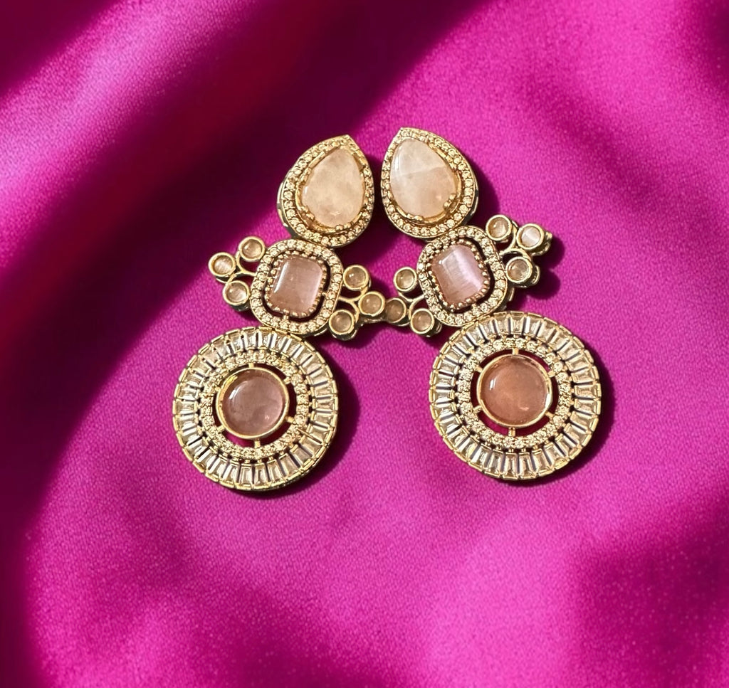 Pink/lavender ad earrings