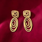 Gold contemporary earrings