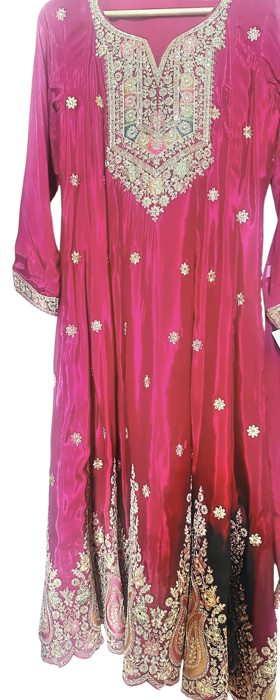 Hot pink anarkali suit