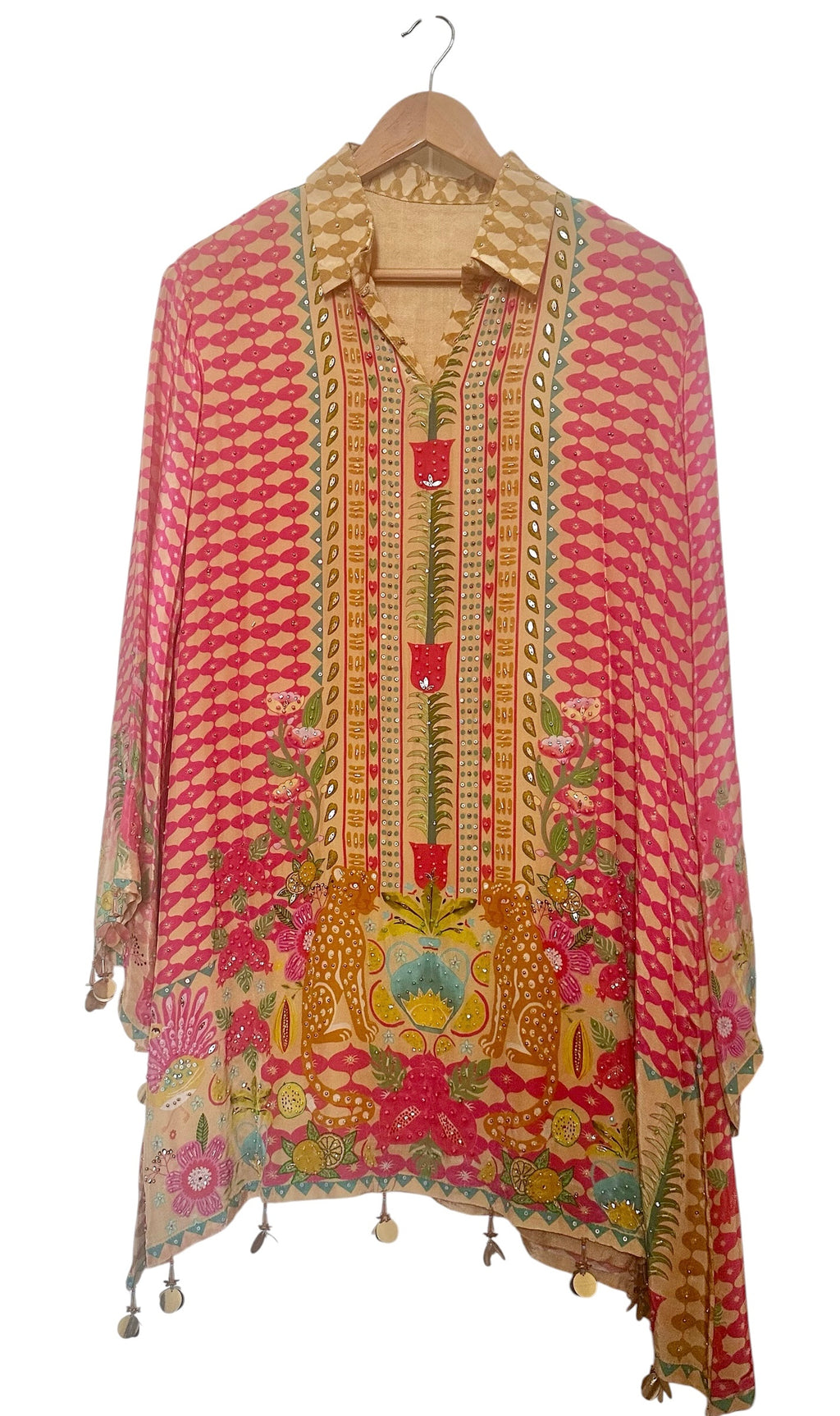 Yellow n pink printed co- ord set