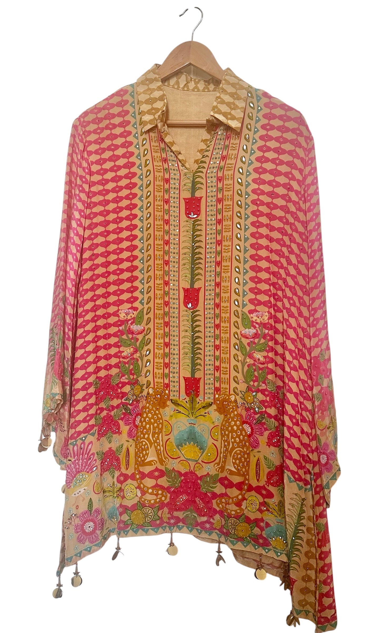 Yellow n pink printed co- ord set