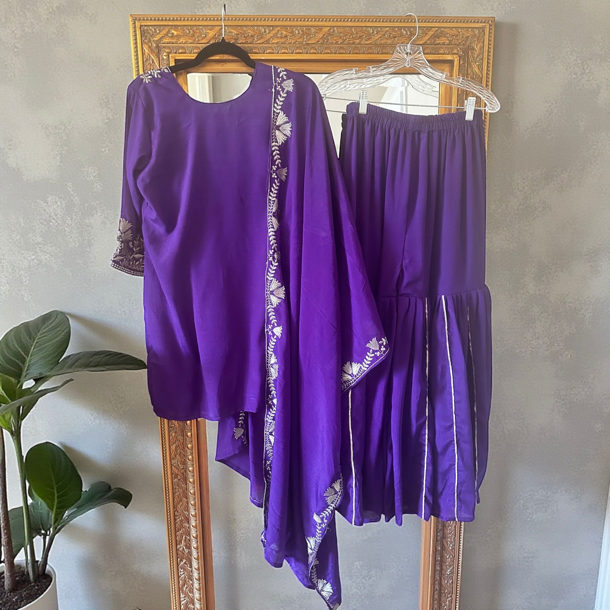 Purple garara suit