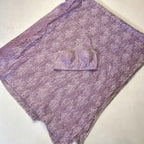Lavender chantley lace saree