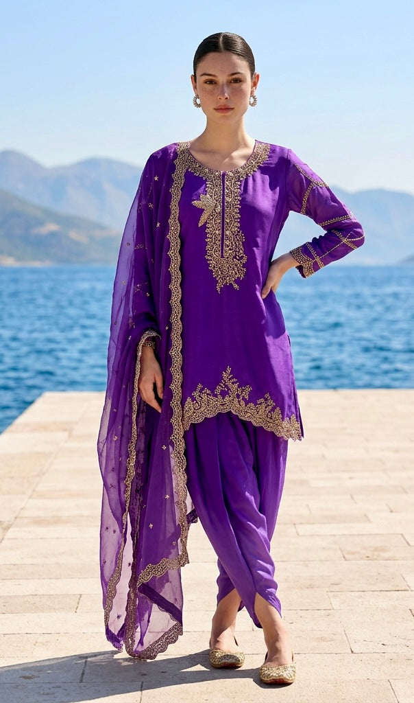 Purple tulip suit set
