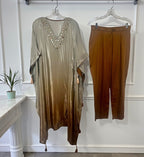 Grey ombre kaftaan set