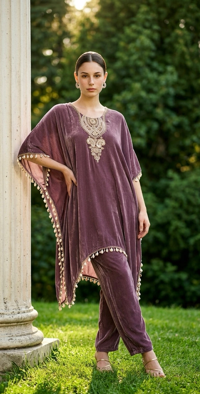 Purple kaftaan set